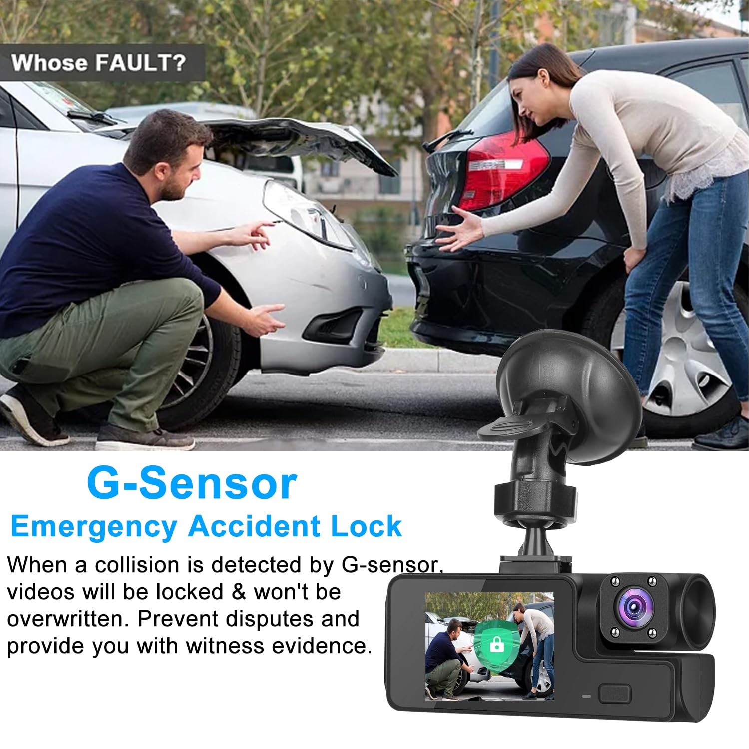 1080P Dual Dash Camera for Car Front and Inside Dashcam Car Security Video Re…