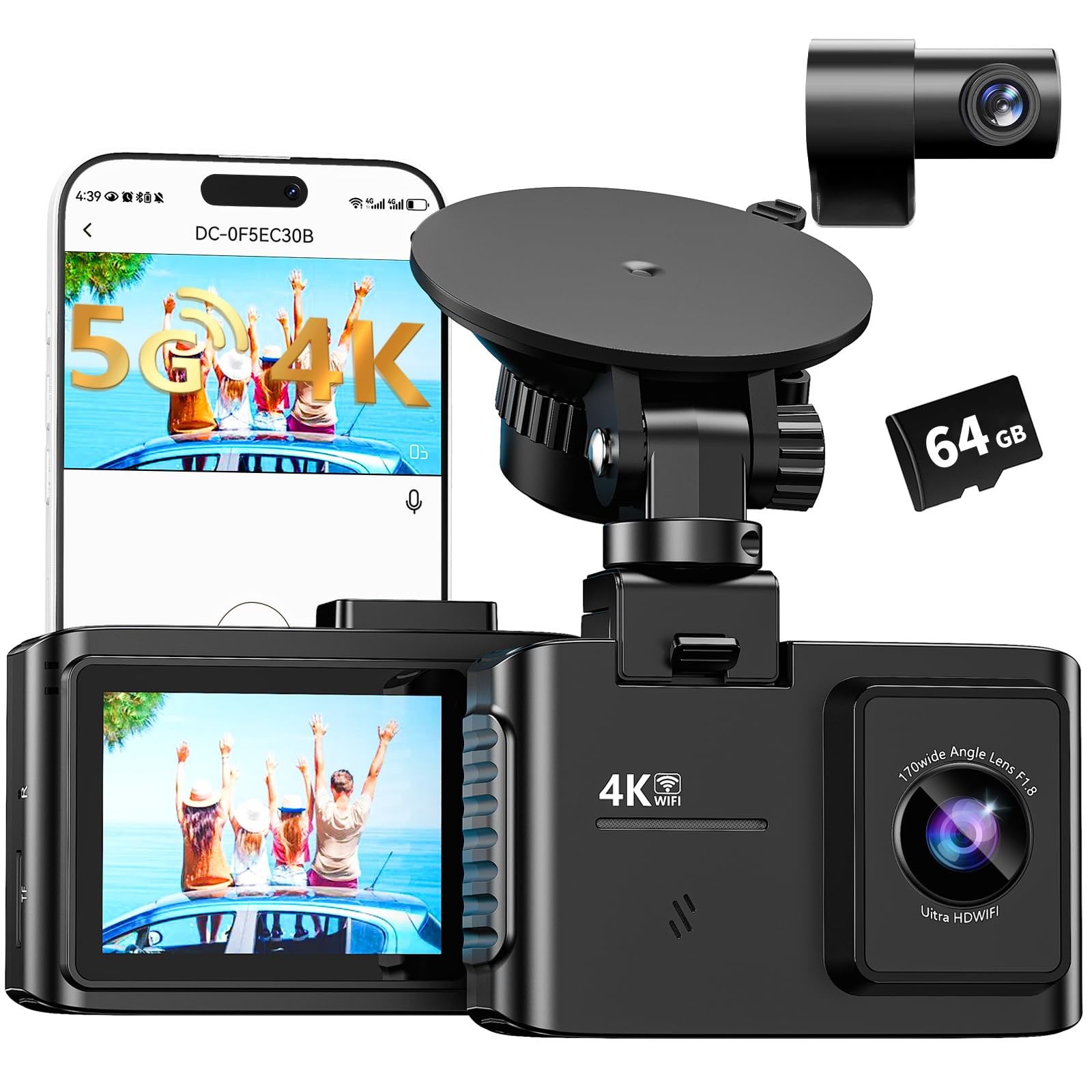 Camara De Carro Auto Coche Para Grabar Delantera Y Trasera Vision Nocturna NEW