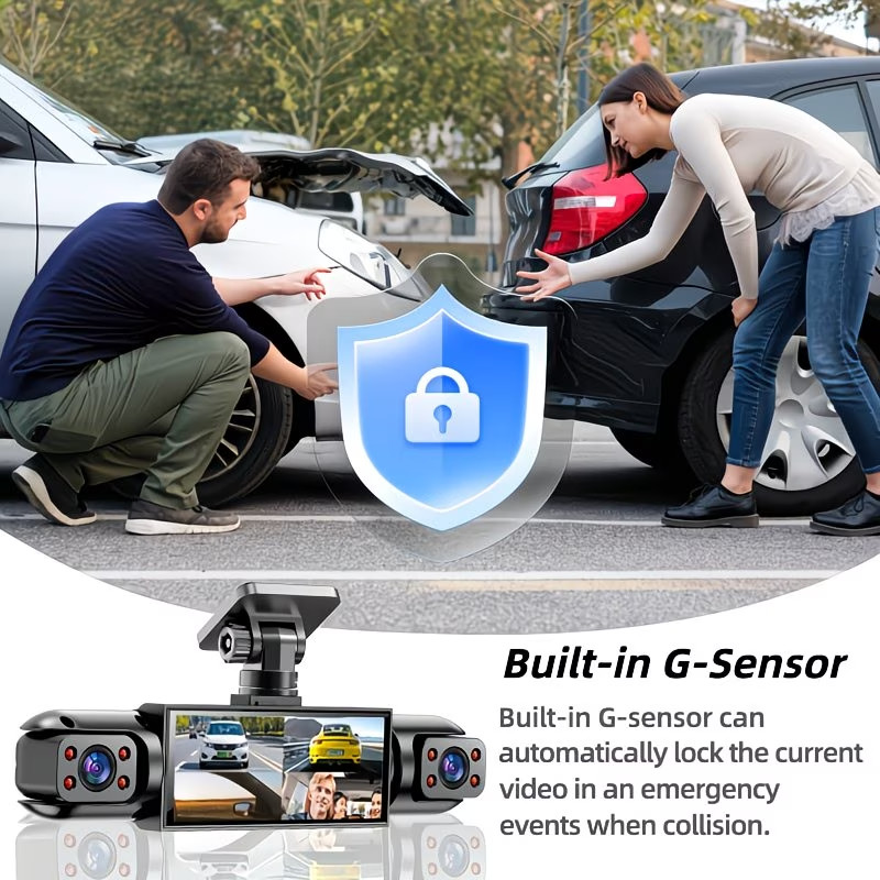 Comprehensive 360° Dash Cam System – Full HD, Night Vision & WiFi Connectivity