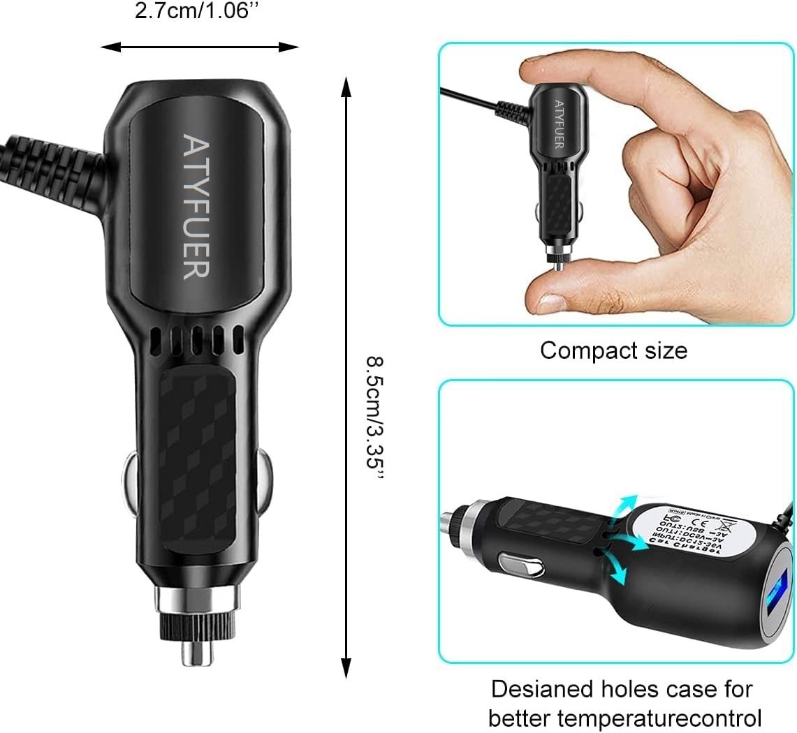 GPS Navigator Power Cord for 12V Car & Truck