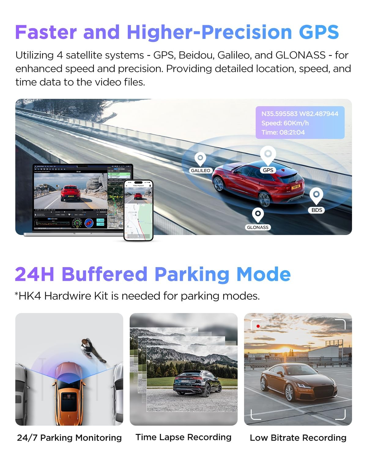 VIOFO A229 Pro 4K HDR Dash Cam, Dual STARVIS 2 IMX678 IMX675, 4K+2K Front