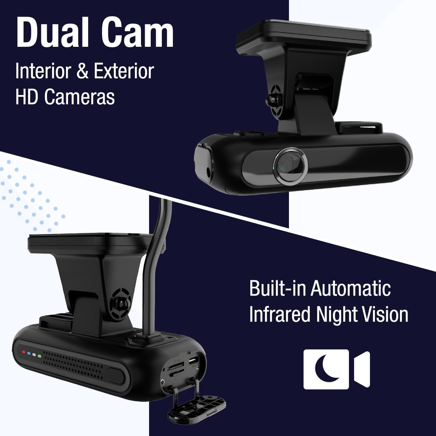 4G Dual Vision Dashcam GPS Tracker with OBD II Power – Dual HD Cameras, Real-…