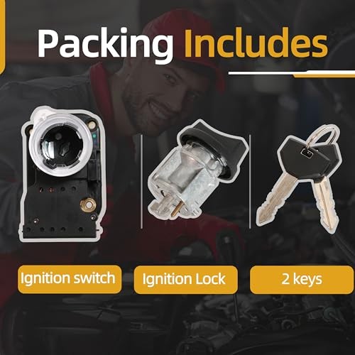 Ignition Switch with Ignition Lock Cylinder Fits for Grand Cherokee 1997-1998
