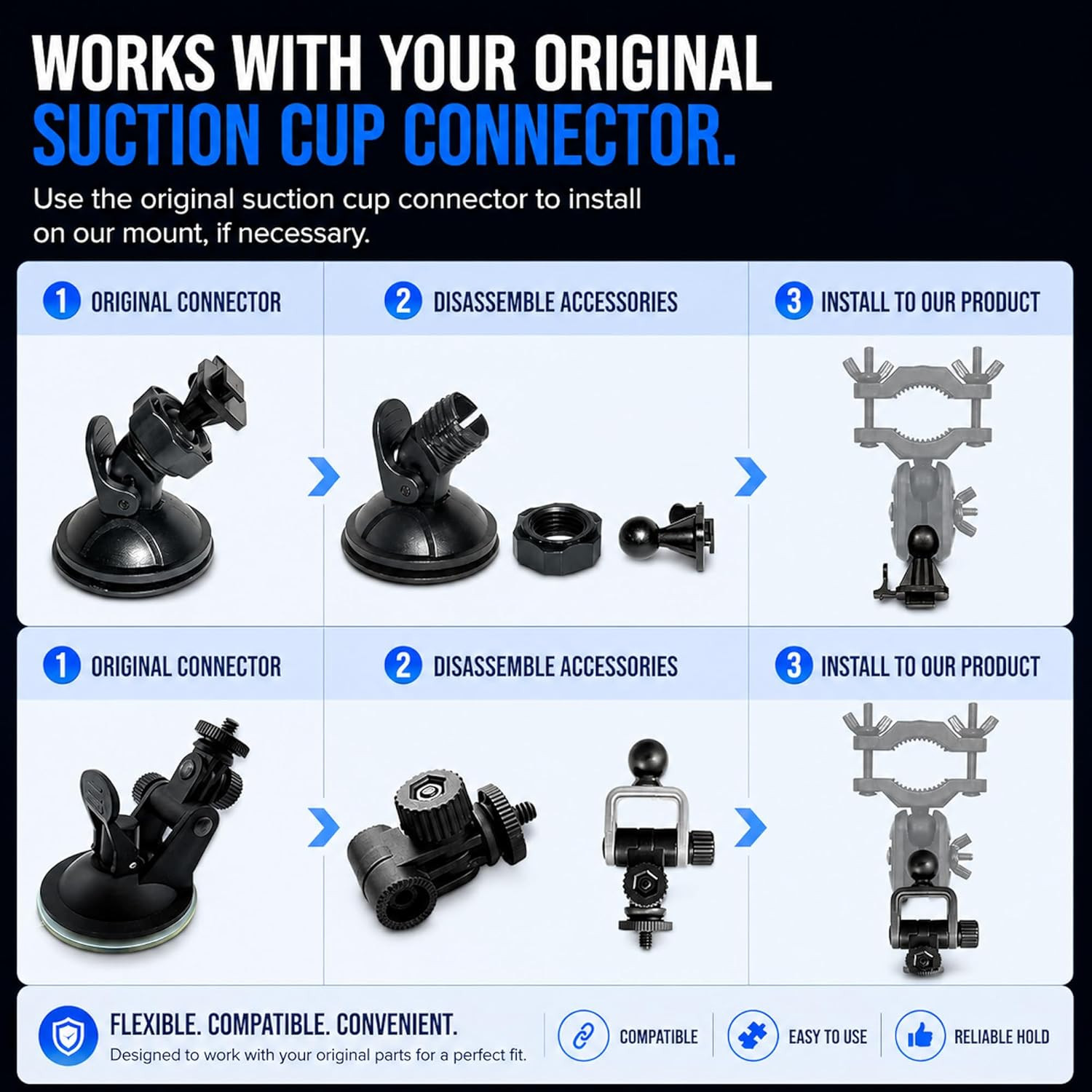Dash Cam Mount Replacement Holder, Fits Rove r2-4k and Other Dash Cams | Easy Re