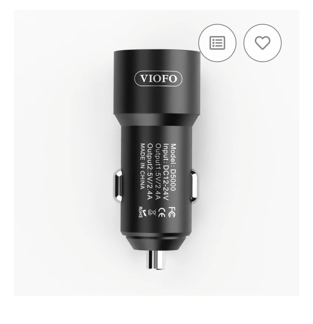 VIOFO A229 Plus/Pro Dual Car Charger