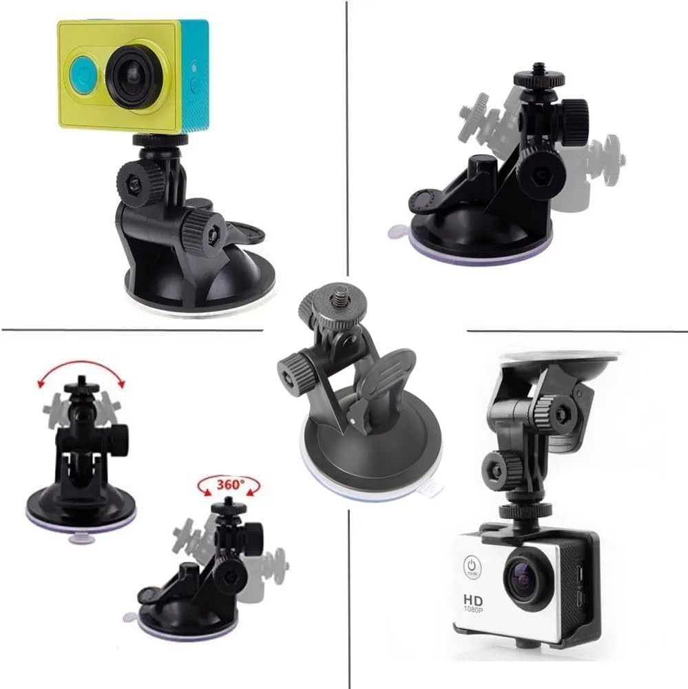 Lightweight Suction Cup Dash Cam Mounts (2-Pack) – Secure & Adjustable