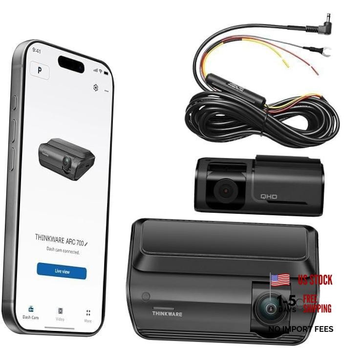 ARC700 Dash Cam 4K Front and 2K Rear, Dual HDR, ARC700 – No Memory Card Incl