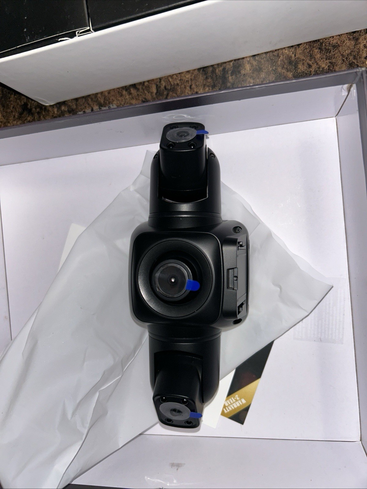 PRUVEEO D90-4CH Mini 4 Channel Dash Cam Front Rear Inside GPS WiFi FHD –Open Box