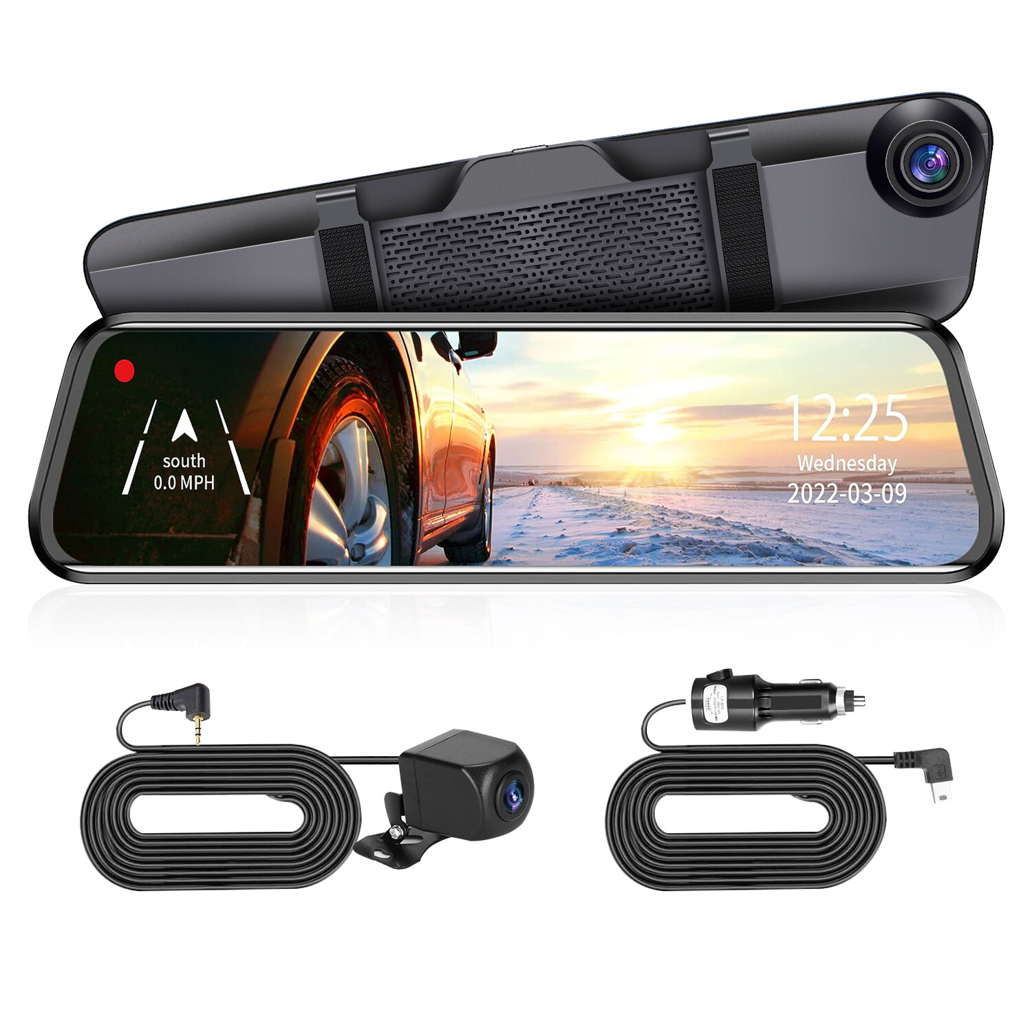 Touch Screen Dash Cam 4K 1080P Car DVR Recorder GPS G-sensor Front Rear Camera