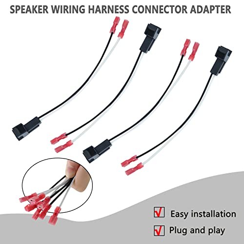4 Pack Speaker Harness Replacement for GM Motors Buick Cadillac Chevy 72-4568