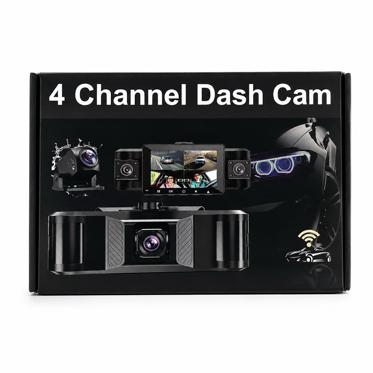 4 Channel 2.5K Dash Cam Front Rear Left Right, 170° Wide Angle Car Dash Camer…
