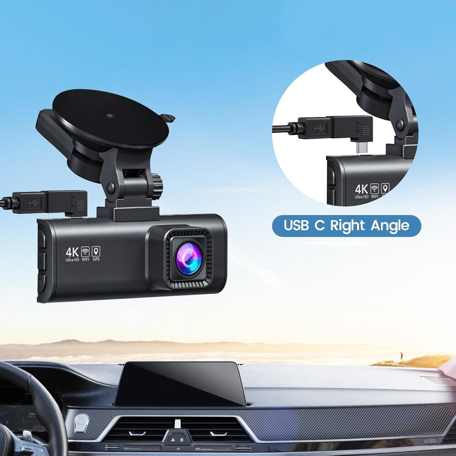 Dash Cam Power Cord Mini USB for Rove R2-4K, 11.5 ft Cable for Rexing V1 Camera,