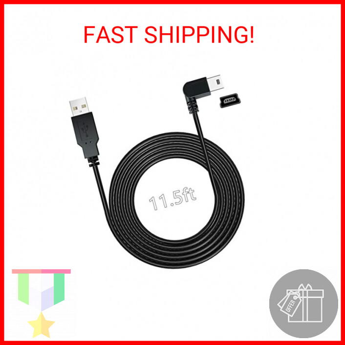 YQMAJIM Charging Power Cable for Dash Cam, (11.5 Ft) USB 2.0 to Mini USB Car Veh
