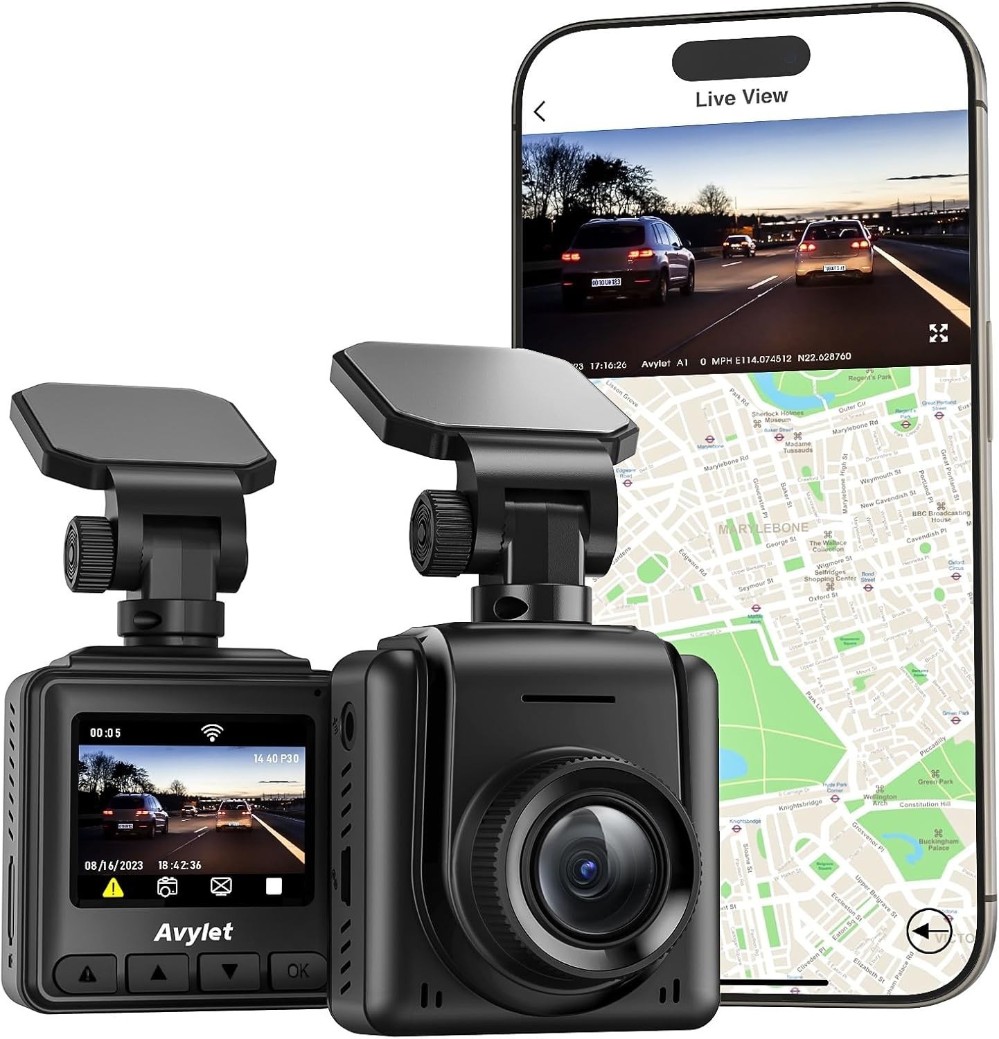 2K WiFi Dash Cam with 170° Wide Angle & Night Vision – Essential Car Safety