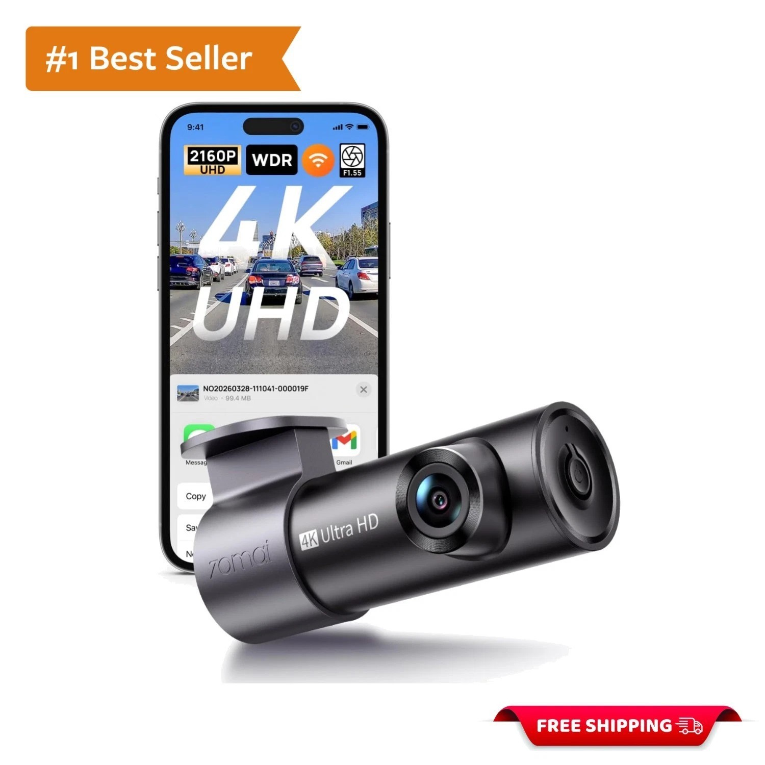 M310 Plus Dash Cam: 24/7 Monitoring, Loop Recording & Exceptional Night Vision