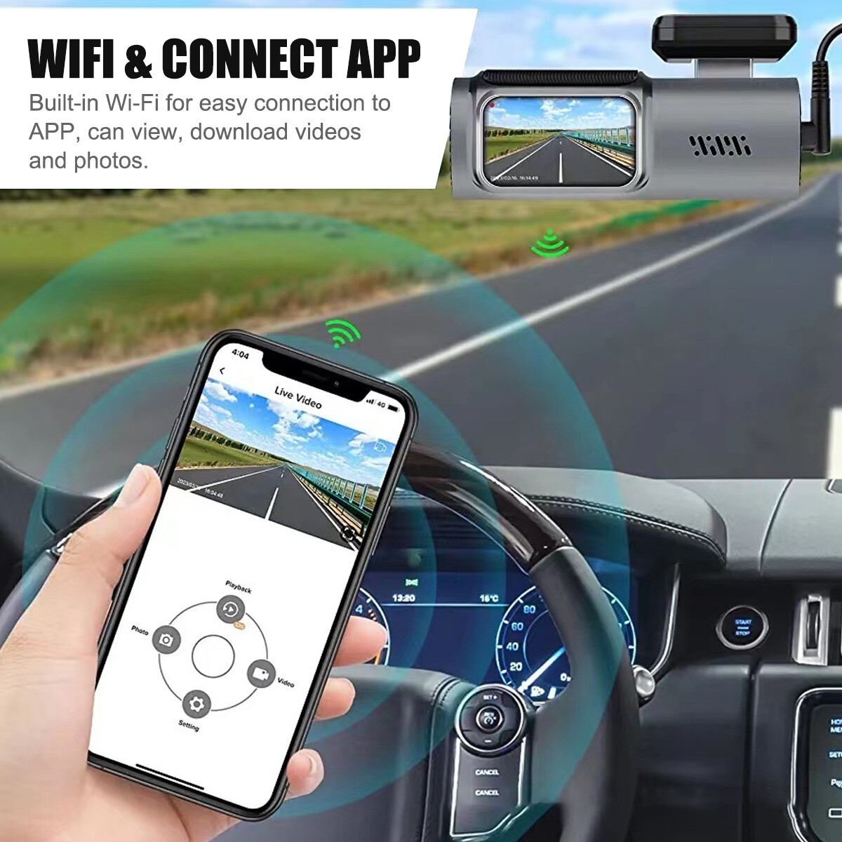 2.5K Car Wifi Dash Cam 32GB DVR Camera Video Recorder G-sensor Night Vision Cam