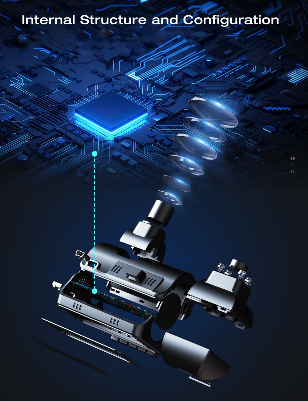 4K GPS Dual Lens Dash Cam WiFi 1080P Front+Inside Car Camera Driving Recorder