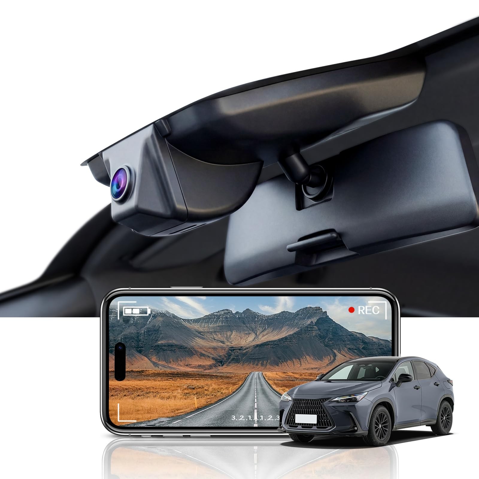 KBSYNT 4K Dash Cam for Lexus NX 2022-2026 & NX Hybrid NX350 250 350h 450h,Int…