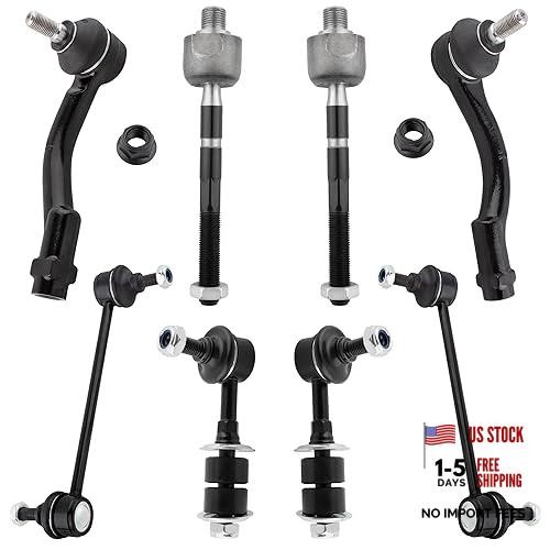 (Set of 8) Front & Rear Stabilizer Sway Bars Front Inner Outer Tie Rods Fit