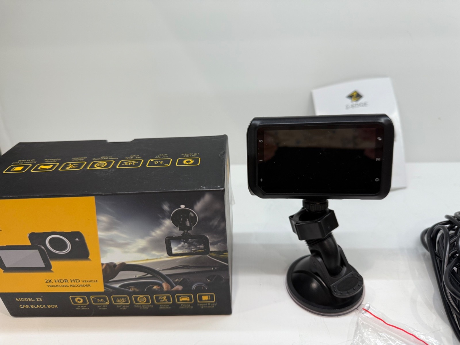 Z-EDGE 2K HDR HD Z3 Vehicle Traveling Recorder Car Black Box Camera