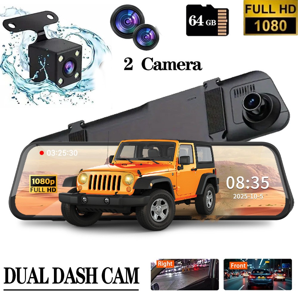 Dash Cam 1080p Car Dual Lens Front/Rear/Inside Video Recorder Camera G-sensor US