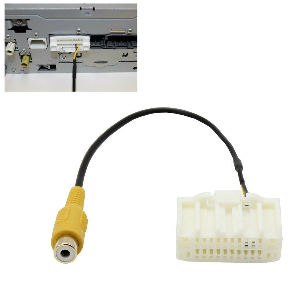Aftermarket Backup Camera Video Input Harness for Jeep Wrangler Factory Radio