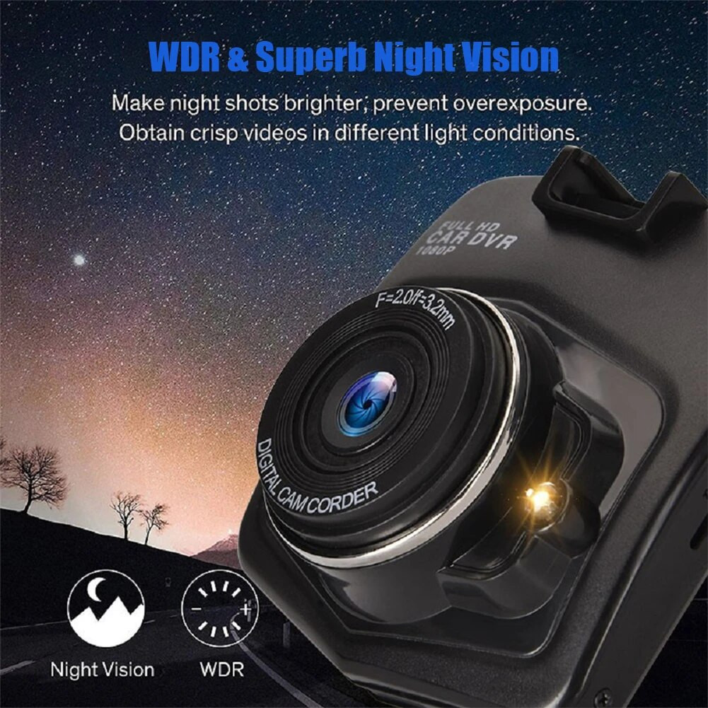 2.4” Full HD 1080P Dash Cam Car DVR Front or Rear Camera Night Vision G-sensor