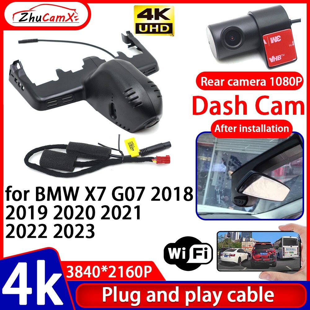 4K 2160P DVR Wifi Dash Cam Camera for BMW X7 G07 2018 2019 2020 2021 2022 2023