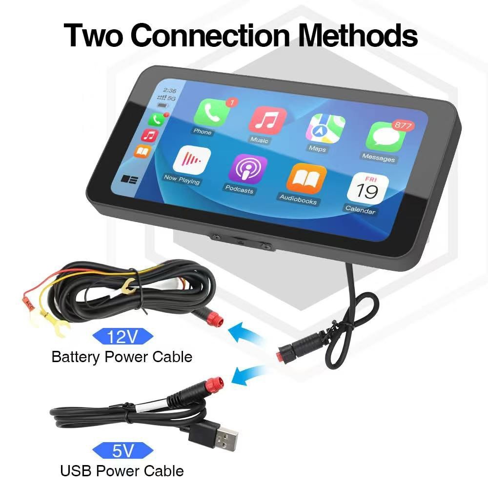 6.3” Motorcycle GPS Portable Auto Waterproof Touch Screen For Carplay Android