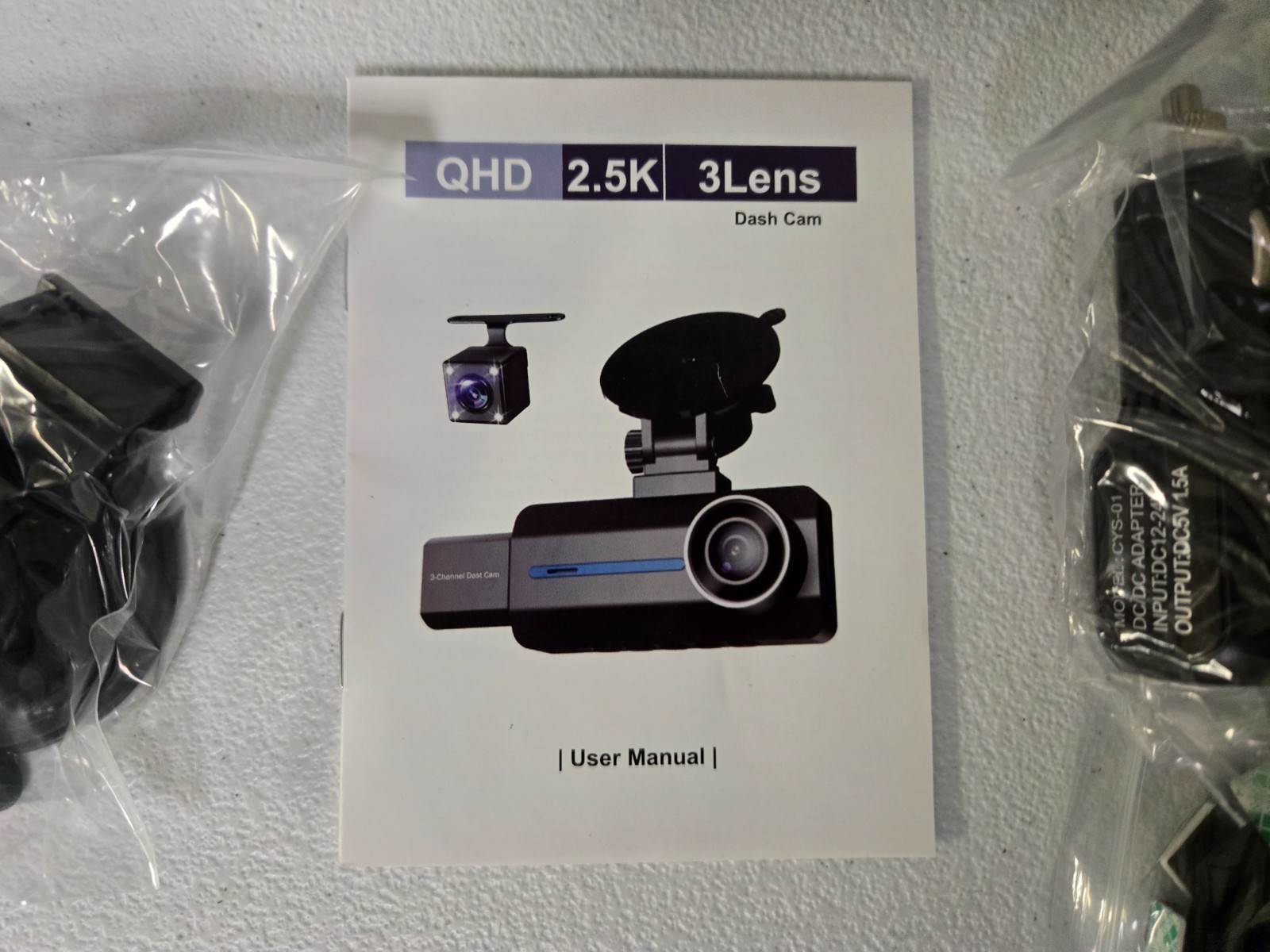 ALDF 3 Channel Dash Cam 4K/2.5K+1440P Dash Cam Front, Rear, & Inside