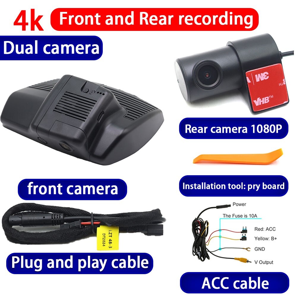 4K 2160P Wifi DVR Dash Cam Camera for Trumpchi GAC Emkoo GS4 Max 3 III 2022-2025