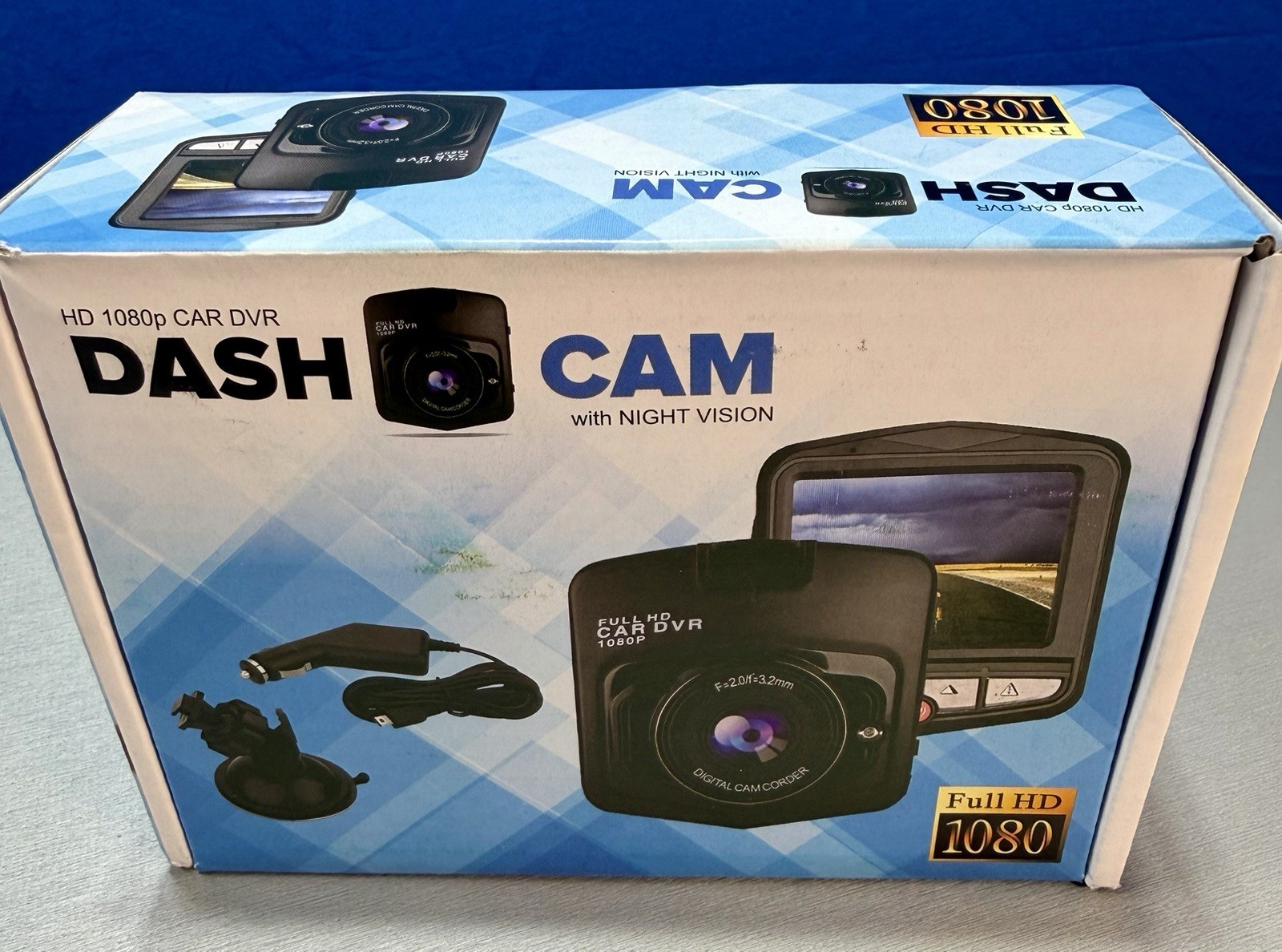 1080P HD Car Dash Cam DVR Night Vision Dashboard Camera w Mount Charger