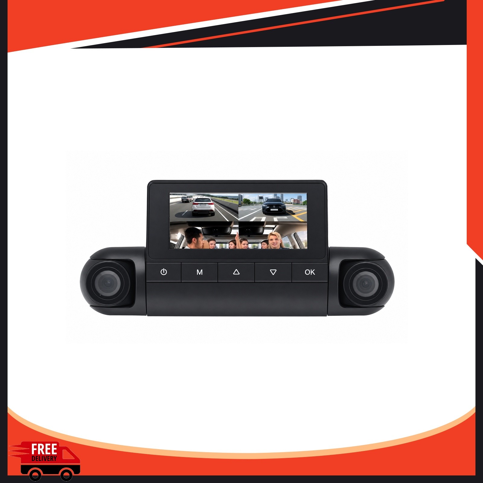 4K+3x1080P 4 Channel Dash Cam 360°All-Around View DashCam For Car Free