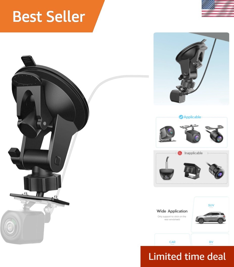 Adjustable Suction Mount for Dash Cams – Secure Rear Camera Holder for Vehicles