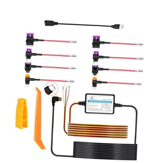 Dash Cam Hardwire Kit (12V-24V to 5V), USB C Hardwire Kit for Dash Camera