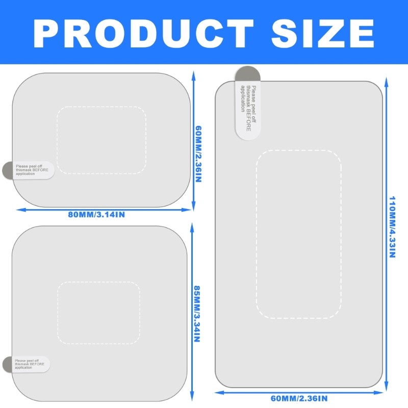 Car Electrostatic Windshield Film Mounting Dashcam Stickers Heat Resistant 10pcs