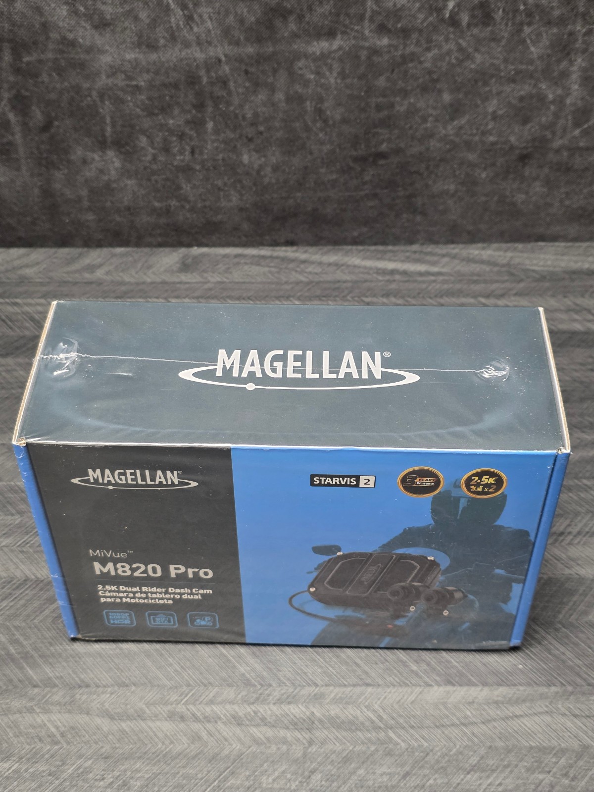 Magellan MiVue M820 Pro 2.5K Motorcycle Dash Camera Front Rear GPS WiFi 64GB