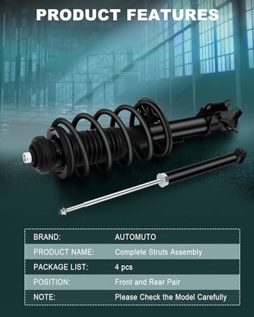 Front Rear Complete Struts Assembly Fit 2004-2011 for Chevy Aveo | Struts