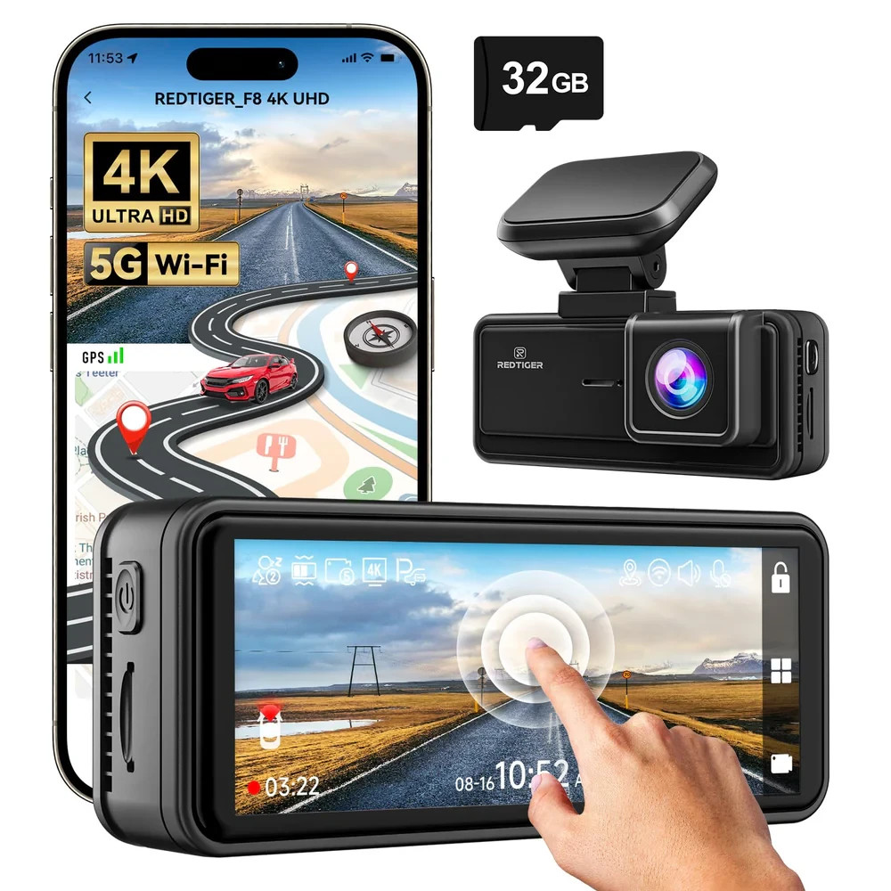 REDTIGER F8 4K Front Dash Cam Brand New