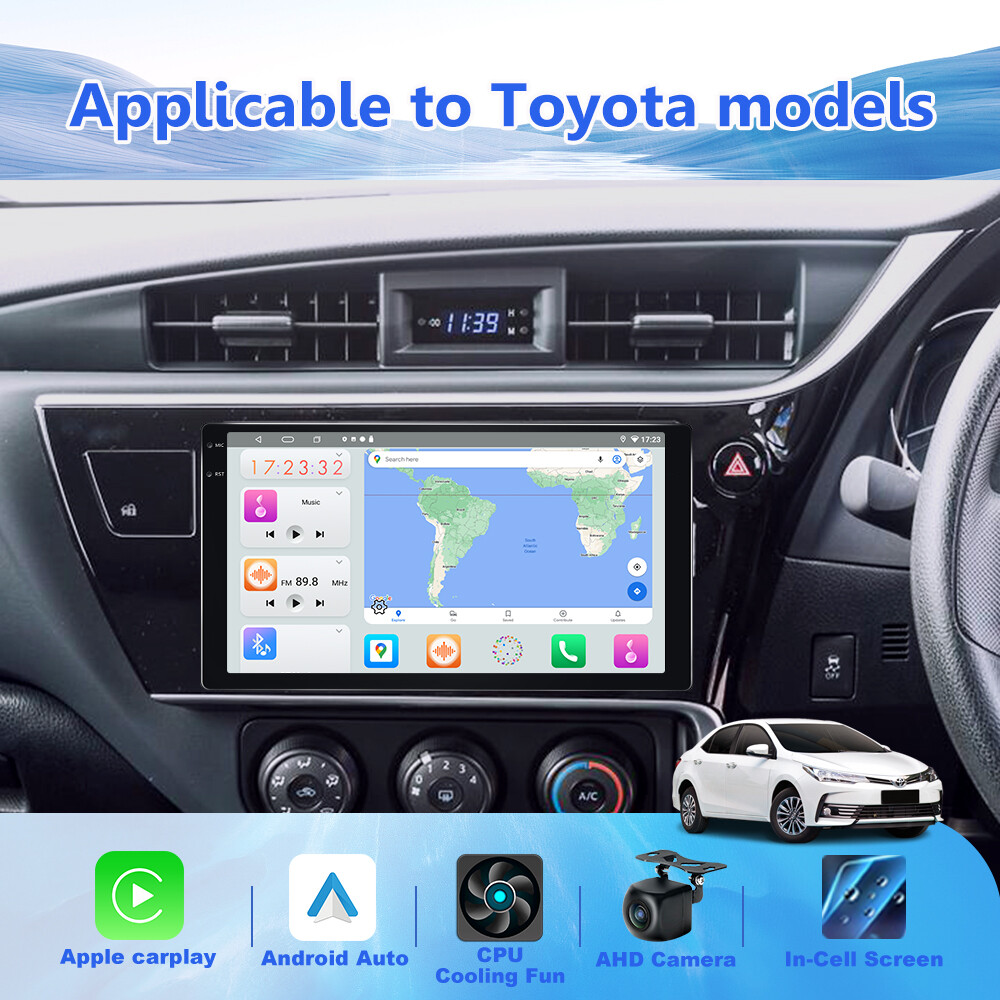 6+128G Apple CarPlay Android auto car radio Head Unit For Toyota Corolla 2015-18