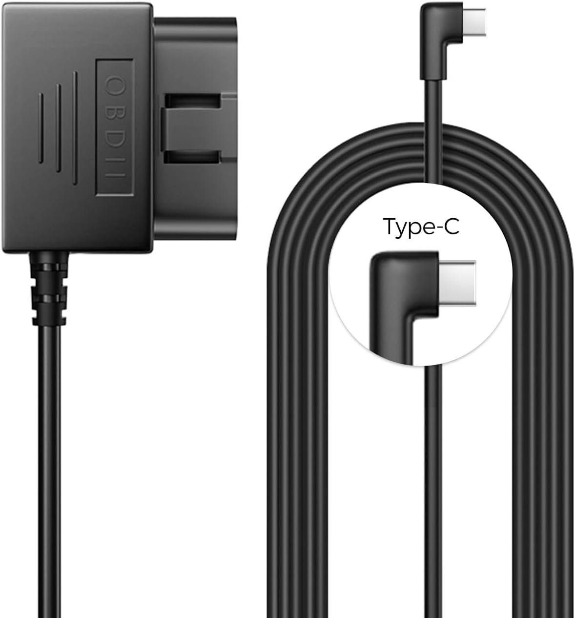 Type C Port OBD Hardwire Kit for Dash Cam, Easy to Install, Support Parking Mode