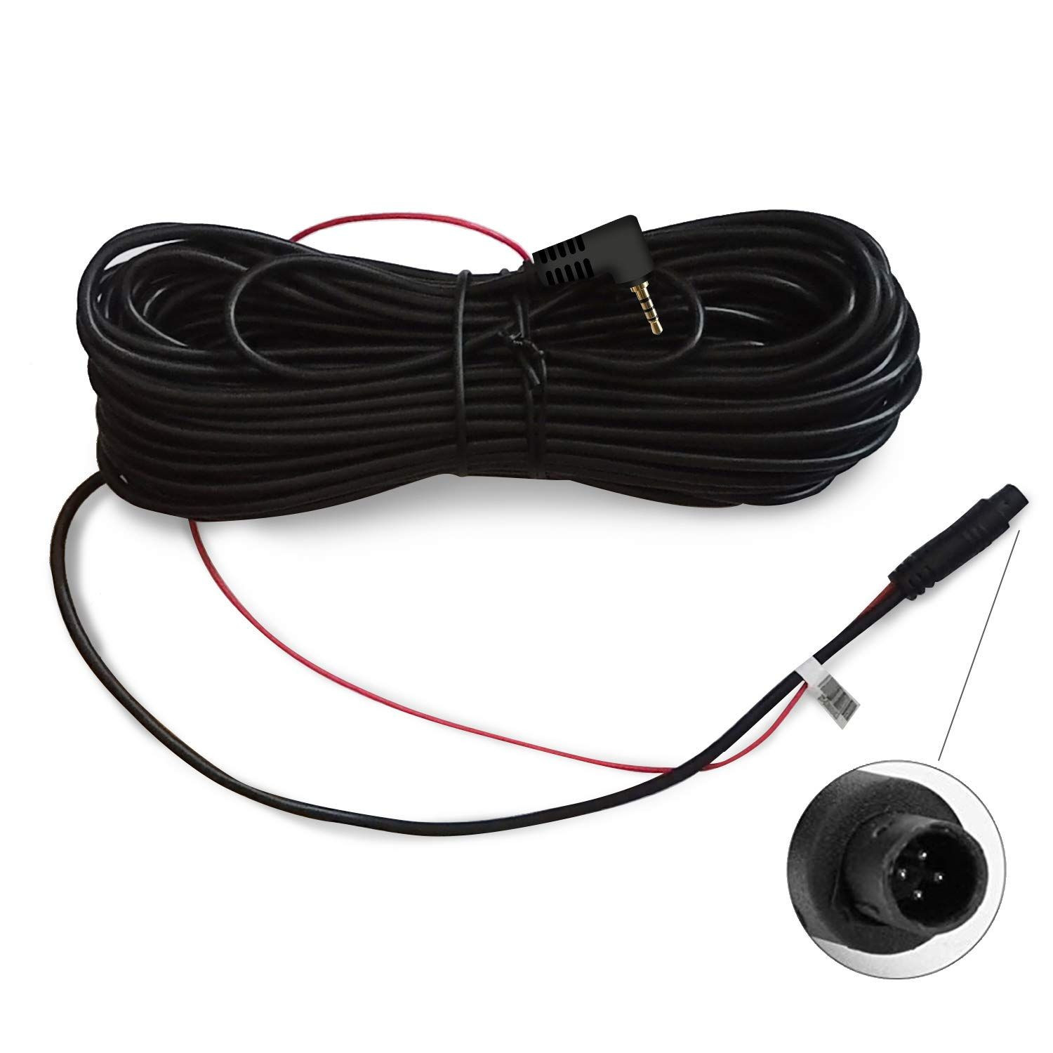 WOLFBOX 50Feet Rear Camera Extension Cord Cable for G840S / G930 / G910 Black