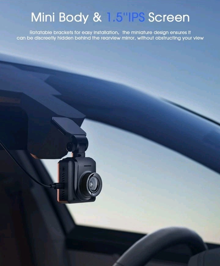 Dash Cam 2K, WiFi Dashcams with APP, External GPS, 1.5” IPS Screen1440P Front