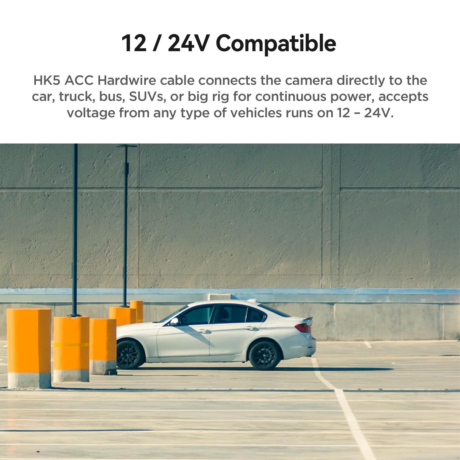VIOFO HK5 Acc Hardwire Cable for VS1 Dash Cam 12-24V Low Voltage Protection