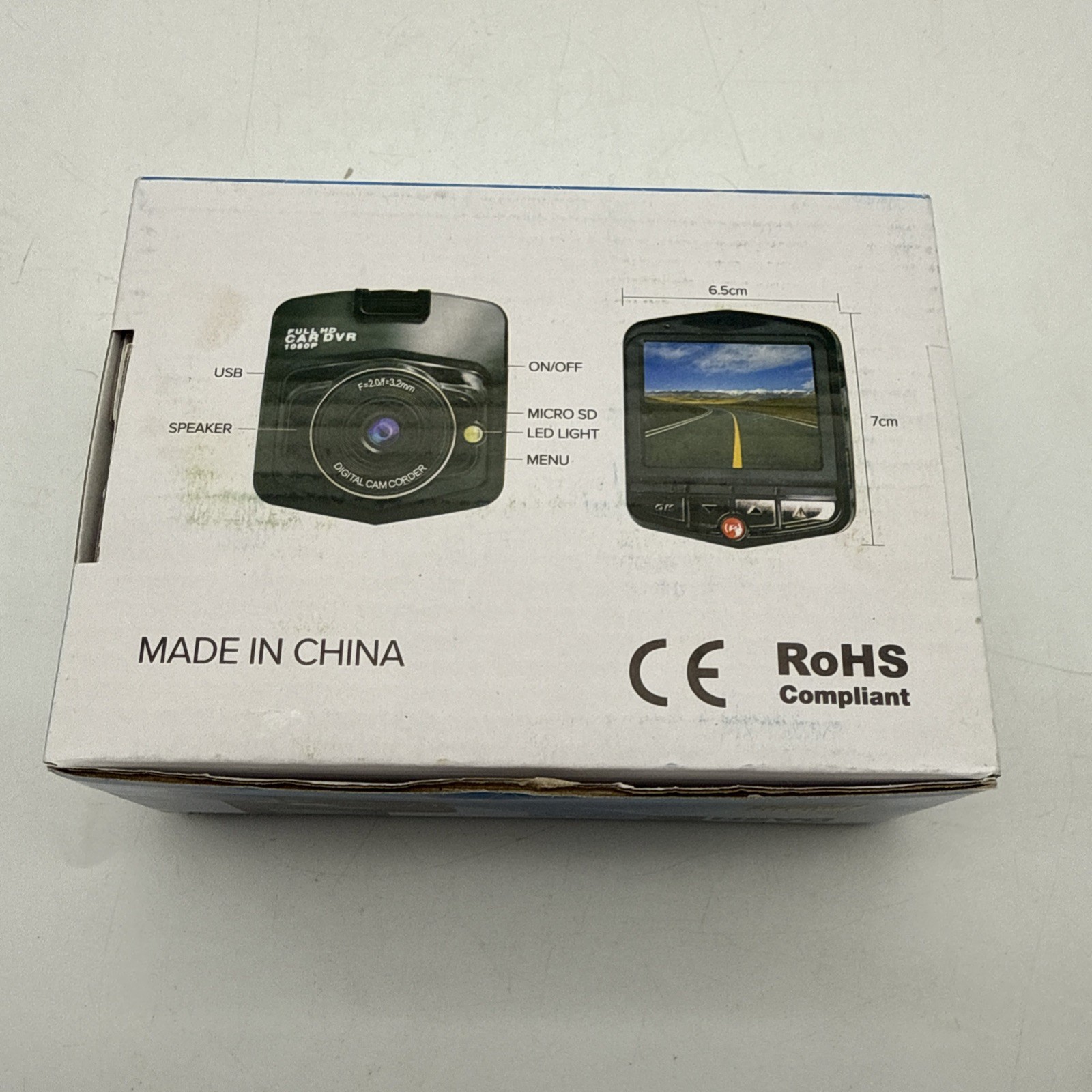 HD 1080p Car DVR Dash Cam with Night Vision, Full HD 1080, Jpeg & Rohs Compliant