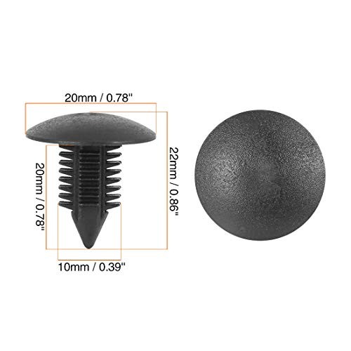 40pcs 9mm Hole Dia Plastic Bolt Rivets Fastener Rivets Bumper Retainer Clips