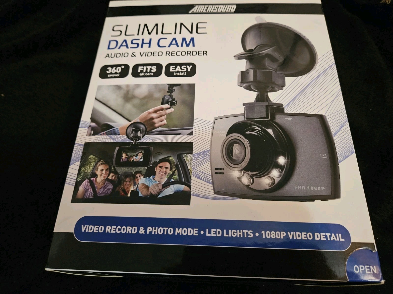 NEW – Amerisound Slimline Dash Cam/Camera Audio & Video Recorder INV00372