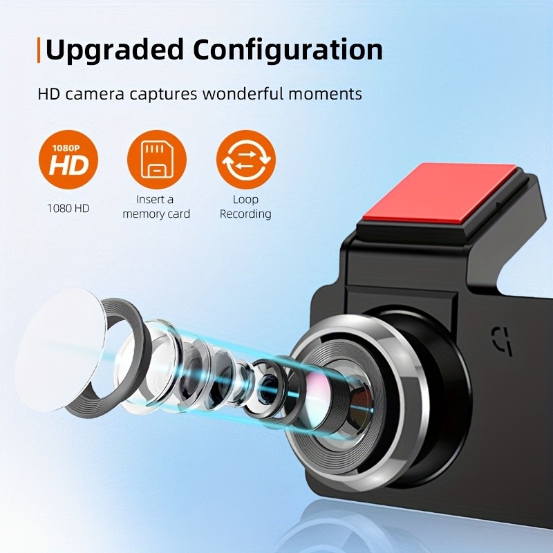 Dual Car Video Dash Cam FULL HD Rearview Cam Camera Front Rear Recorder + 64GB