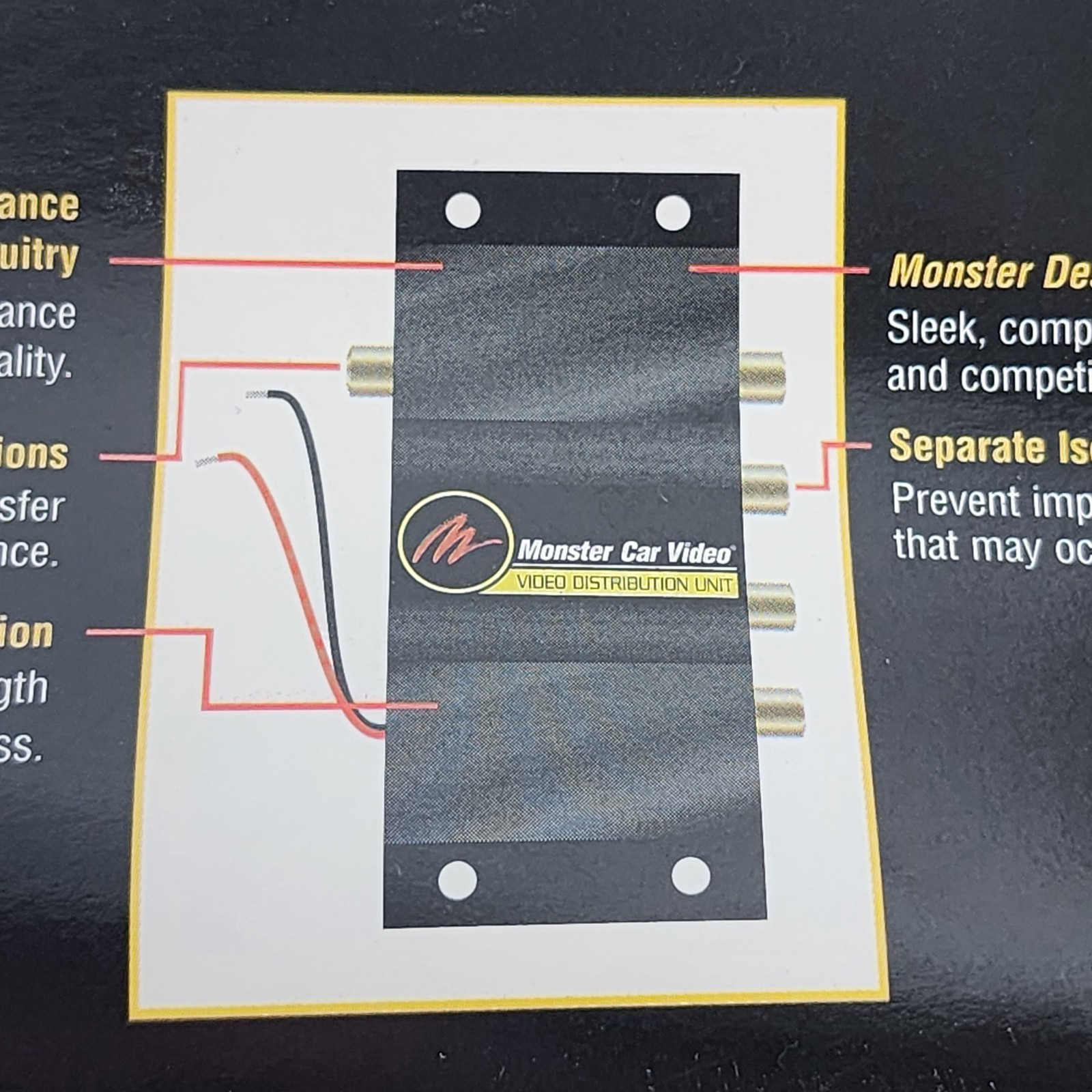 Monster Cable Monster Car Video Mobile VideoSplit Distribution System MVS-4R