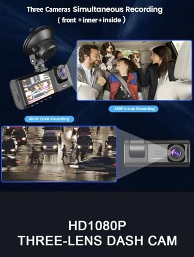 BLACK BOX DASH CAM, BLACK BOX TRAFFIC RECORDER, 3 WAY DASH CAMERA SUPER – BLACK